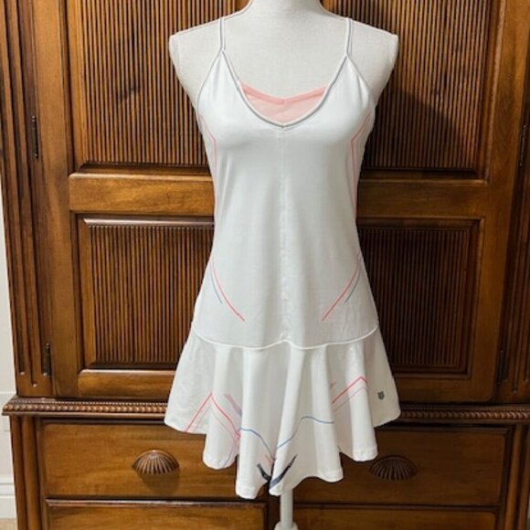 K-Swiss Dresses & Skirts - K-Swiss Sculpt Strappy White Tennis Dress Size Small